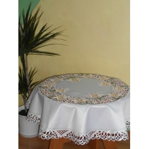 Obrus haftowany fi 120cm A79