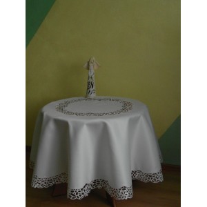 Obrus haftowany fi 160cm A81